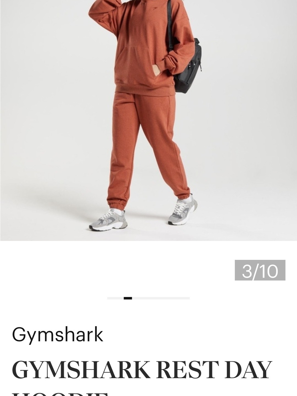 Gymshark Rest Day ! Rust-Orange Joggers & Sweatshirt ..like New Oversized Small